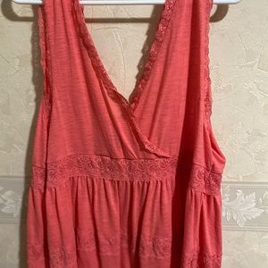Pink lacy tank top